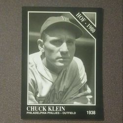 1991 Sporting News Chuck Klein Philadelphia Phillies #30 HOF Hall Of Fame 1938 Baseball Card Vintage Collectible Sports Conlon Collection MLB