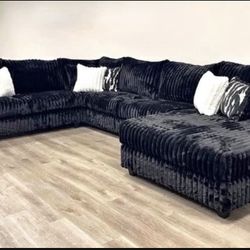 New Black Sectional Sofa, Including Free Delivery – Pay On Arrival