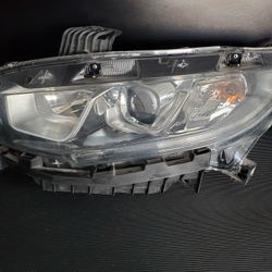 16-18 Honda Civic Left Driver Headlight Halogen