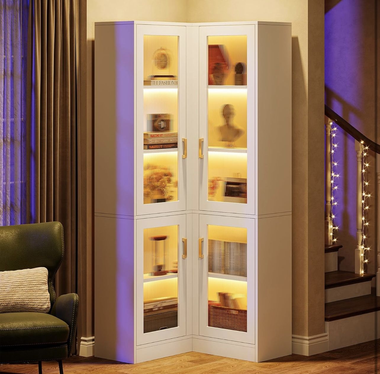 New in Box LED Bookshelf/Cabinet