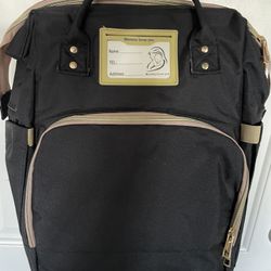 Black Backpack Diaper Bag