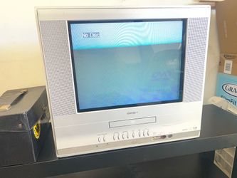 CRT TV with DVD player