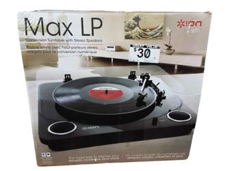 Ion Max Lp Black Home Turntable