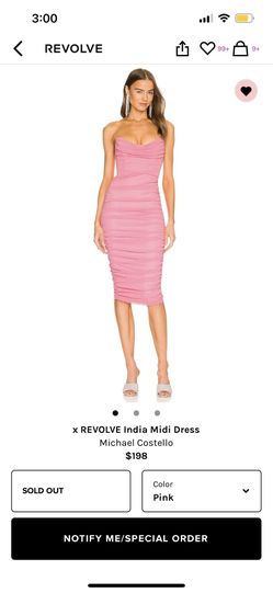 Designer Strapless Pink Dress 