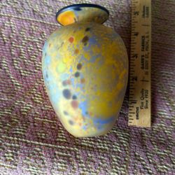 Artist Signed Vase 4.5” Tall 