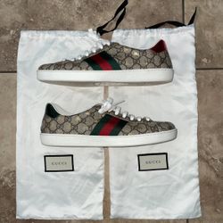 Gucci Ace Supreme Bees Beige Men’s Size 9.5