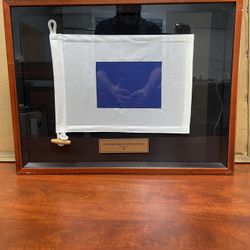 Wood Framed Shadow box International Signal Flag “S”