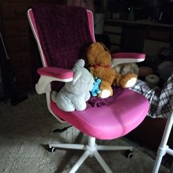 Pink Office Chair Stuffed Animal Not Included 