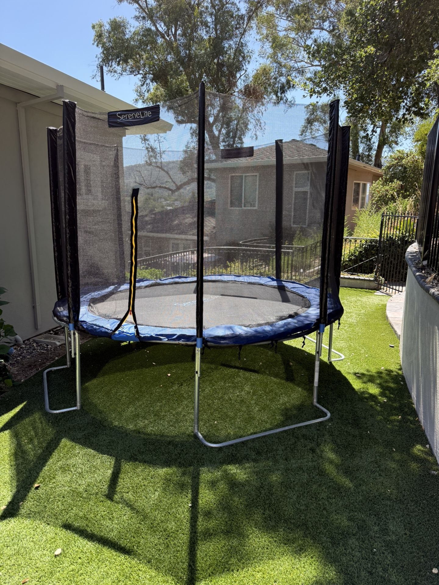 10’ Trampoline with safety net. Basically brand new.