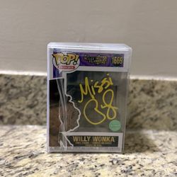 Willy Wonka Signed Funko Pop