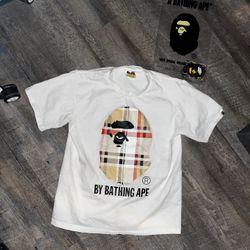burberry bape tshirt with bag and tags