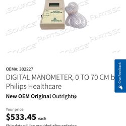 DIGITAL MANOMETER, 0 TO 70 CM by Philips Healthcare