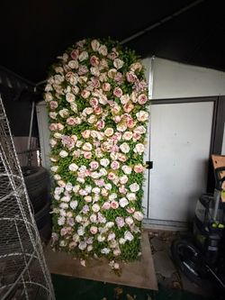 Large Artificial Flower Wall Backdrop Panel
