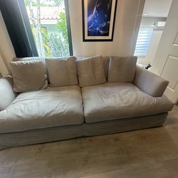 Arhaus grey couch