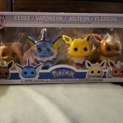 Funko Pop Eevee Vaporeon Jolteon Flareon 4 Pack