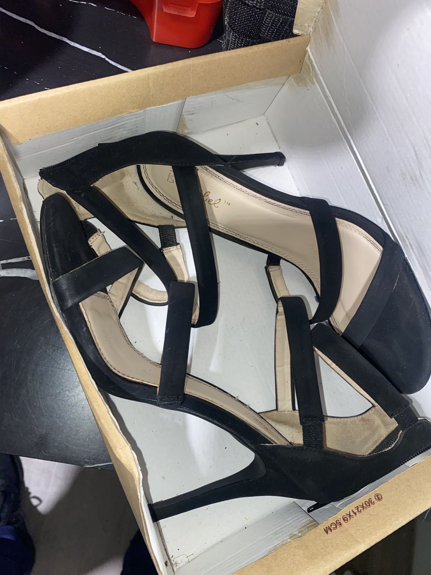 Black Strapped Heels