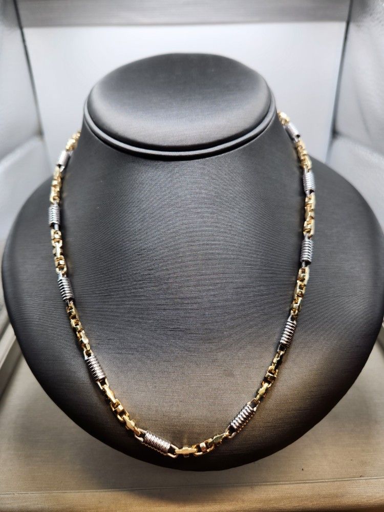 14k Two Tone Gold Necklace 42 Grams