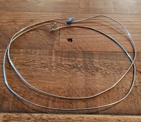 2 Vintage Sterling Silver Wire style necklaces