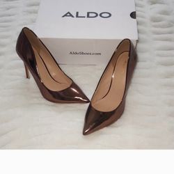 Aldo Gold Heels Tacones Aldo Dorados