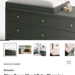 Crate And Barrel Dresser Changing Table With Pad