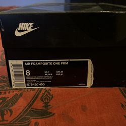 Foamposite Size 8 Grey Suede