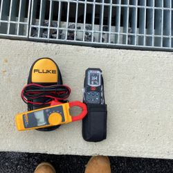 Clamp Meter, Computer, Level Ing Tool