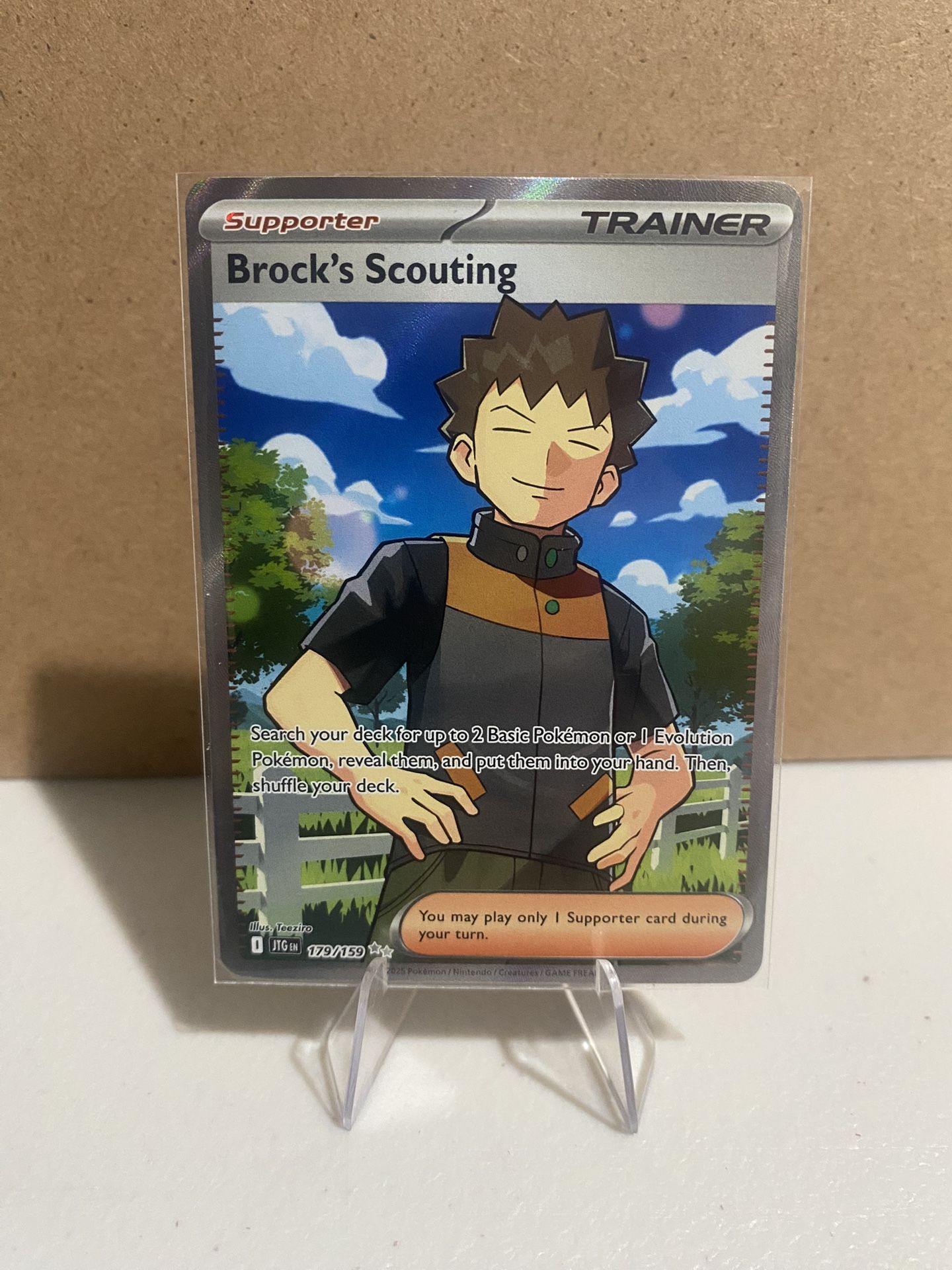 Brock’s Scouting Trainer Pokémon Card