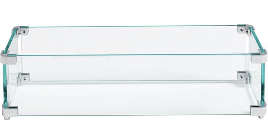 23.5" L x 7.5" W Tempered Glass Wind Guard Fence 592277