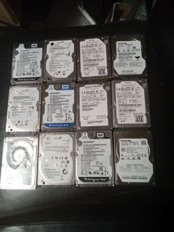 Lot 12 Sata hard drives 2.5 for laptop from 40gb to 320gb