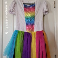 Girls Size Medium 8-10 Unicorn Halloween Costume 