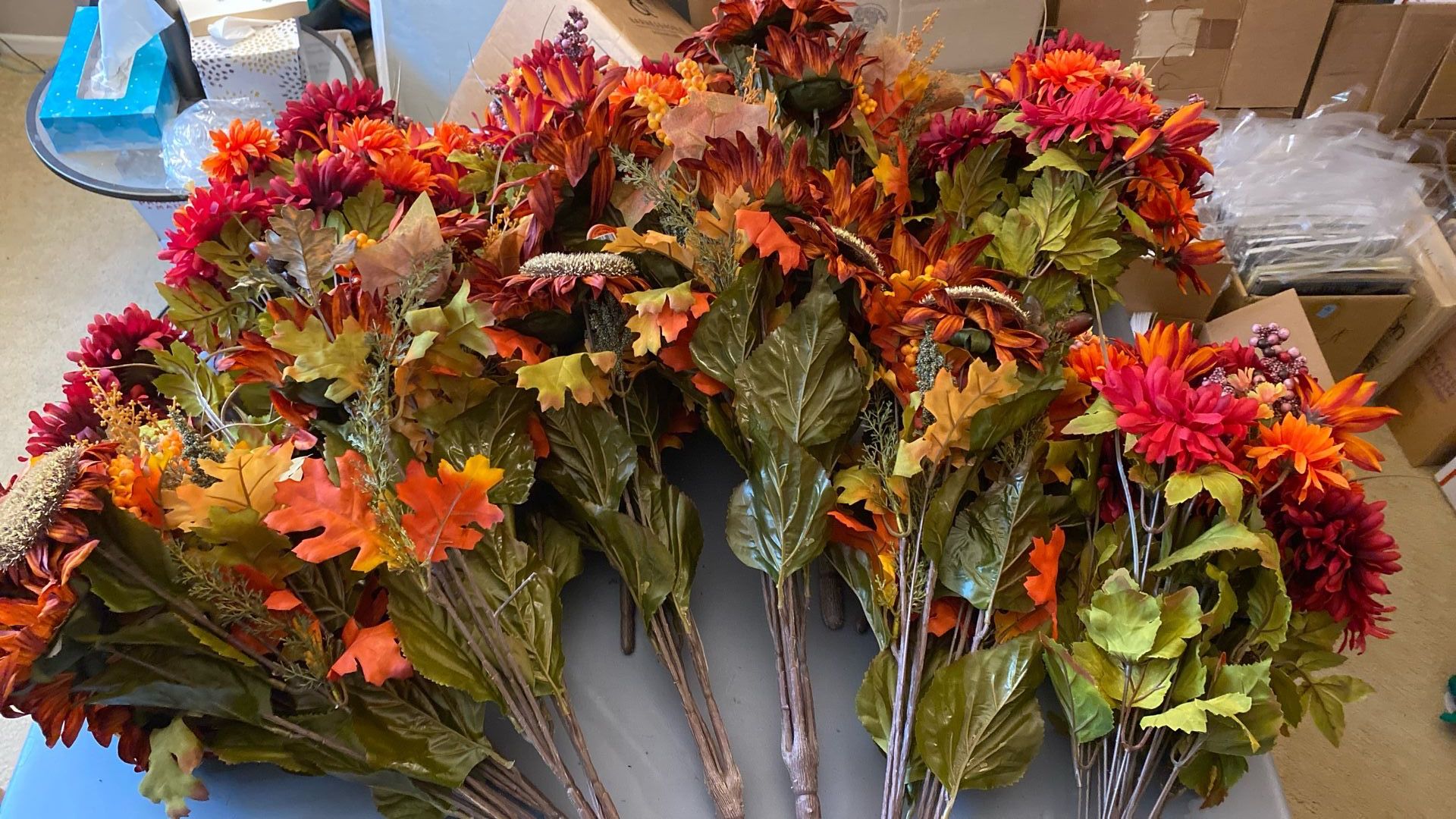Fall Flowers Centerpieces Lot 12pcs Fall Holiday Flowers