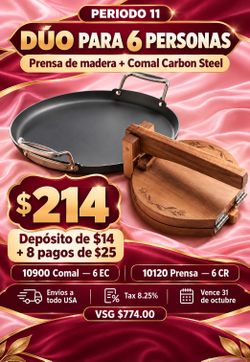 Prensa Y Comal 13"De Carbono Princess House