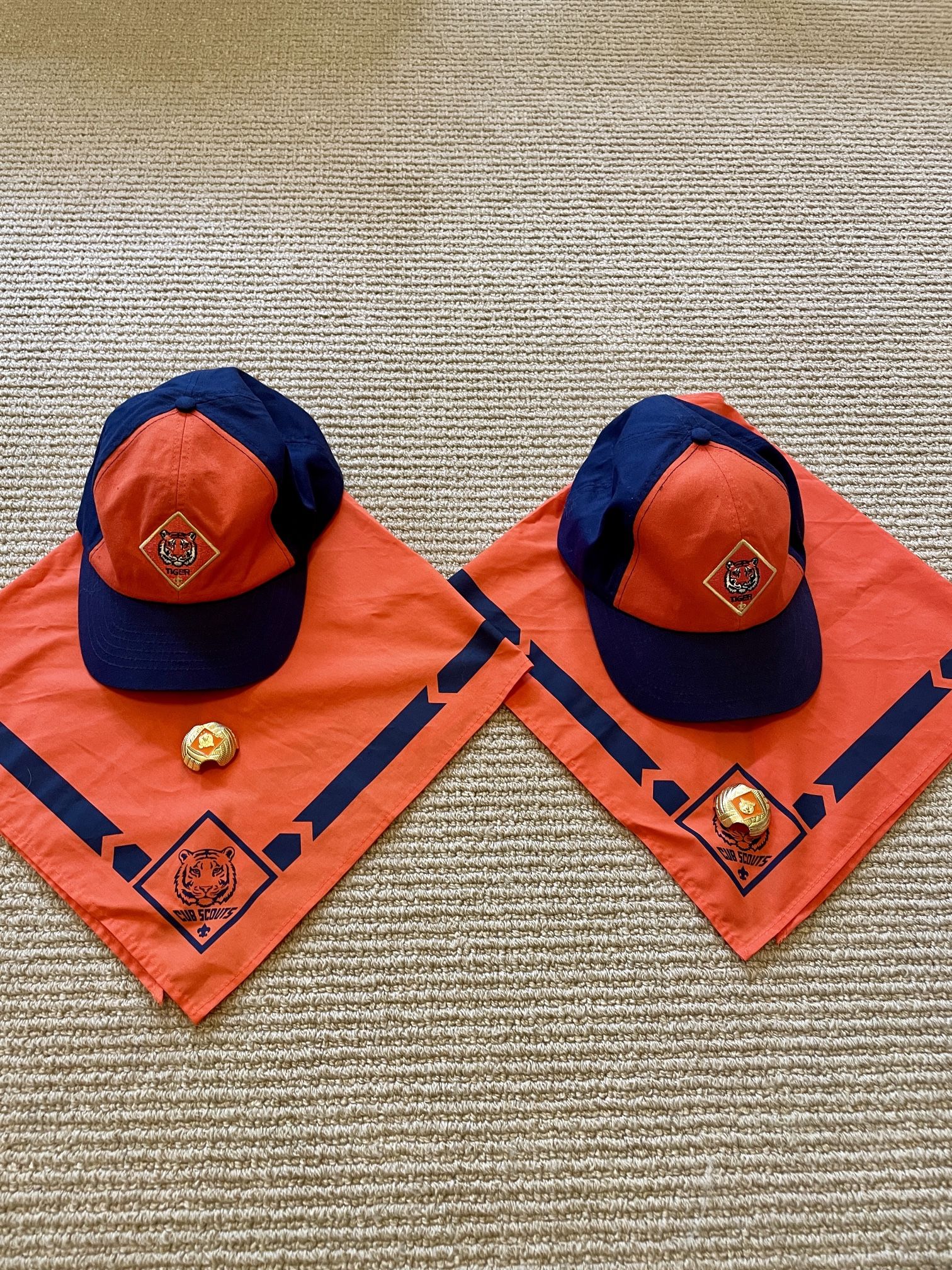 Tiger Cub Scout Hat/Neckerchief/Clip