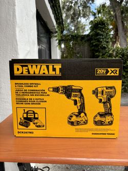 DEWALT BRUSHLESS DRYWALL 2-TOOL COMBO KI 
