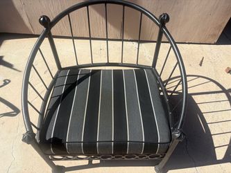 Wrought Iron Love Seat with thick cushion