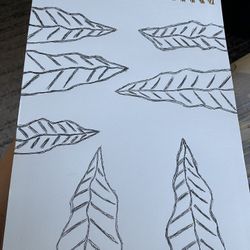 Just Leaves Pen Drawing 