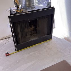 Wood burning fireplace