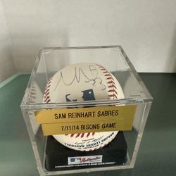 Sam Reinhart Sabres 7/11/14 Signed Baseball 