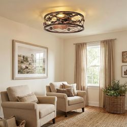 20 Inch Caged Ceiling Fan with Lights 8.1412