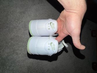 Nike Air Force 1 Sneakers White Green sz 14