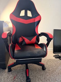 Black and red gaming chair