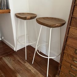 West Elm Alden bar stool set of 2