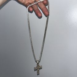 Gold Plated Moissanite Diamond Chain