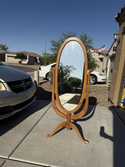 Vintage Oak Mirror 