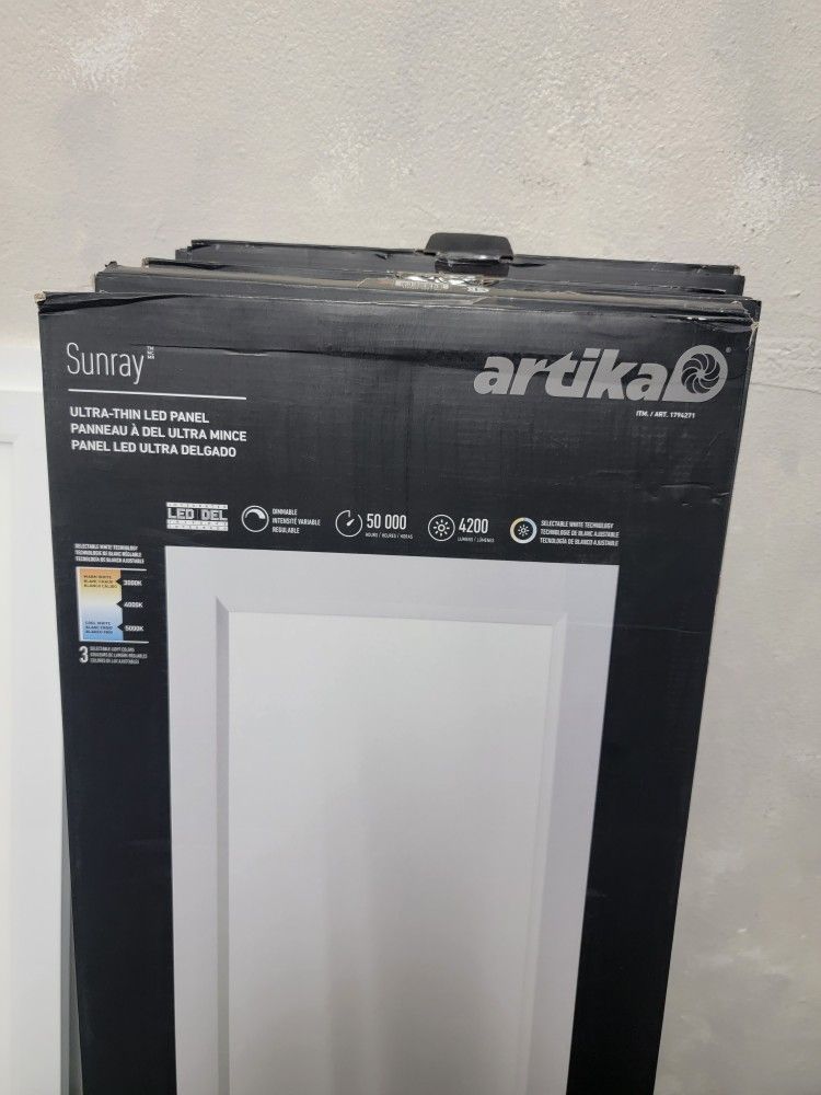 Artika Sunray 1'x4' Flat Panel LED Light,