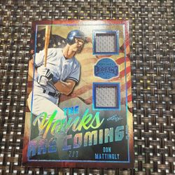 2024 Leaf Bronx Legacy 7/7 Don Mattingly The Yanks Are Coming Game Used