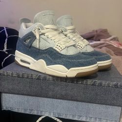 Worn Blue Jordan 4s