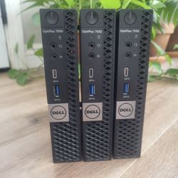 3x Dell 7050 Micro PC Lot -- i7-6700T/ HDMI/ WiFi/ 11Pro Activated. *No SSD/Ram/Charger*  