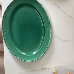 Vintage Green Platter