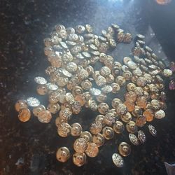 Vintage 1" Brass Buttons Each 1 Dollar